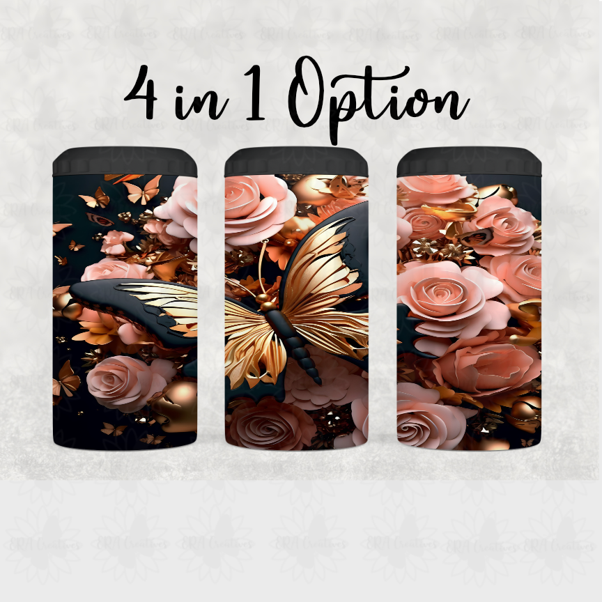 3D Floral Butterfly