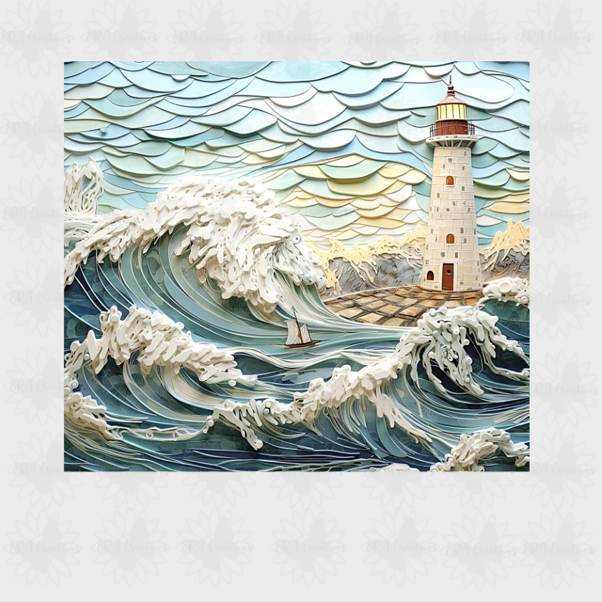 3D Lighthouse Tumbler