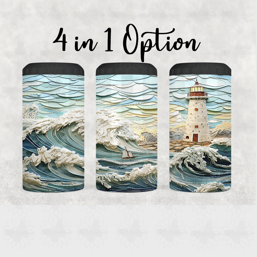 3D Lighthouse Tumbler