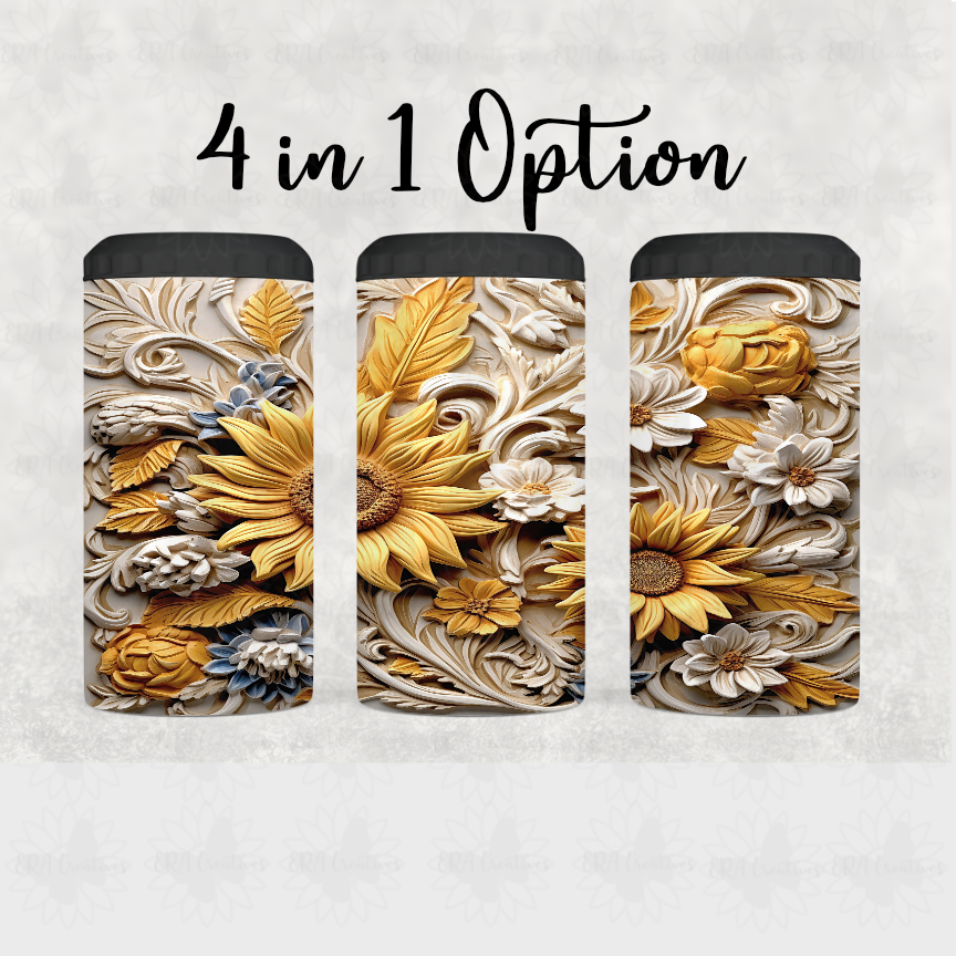 3D Sunflower Tumbler