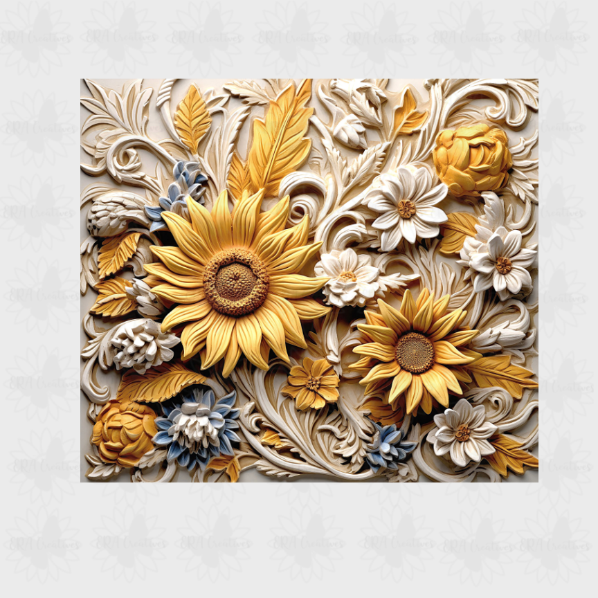 3D Sunflower Tumbler
