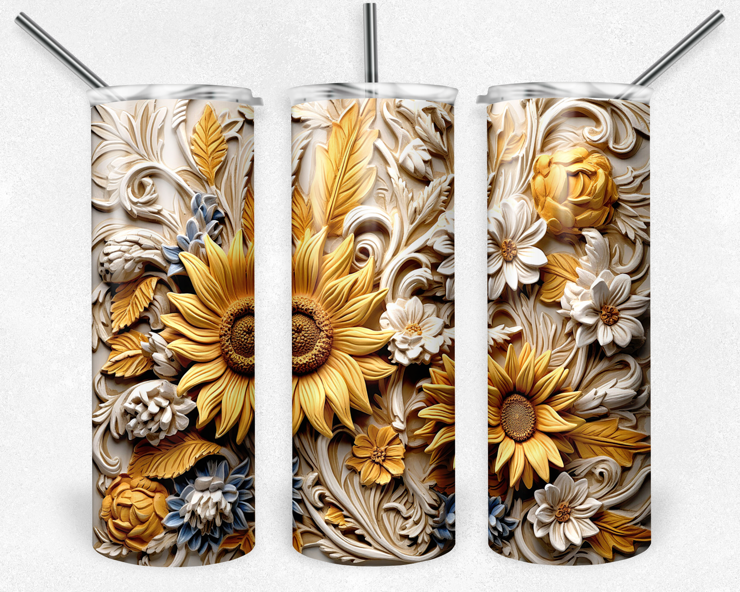 3D Sunflower Tumbler