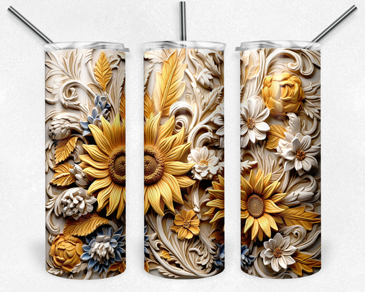 3D Sunflower Tumbler
