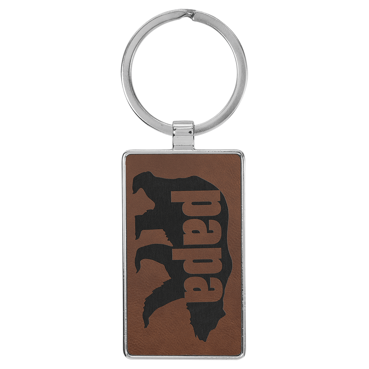 Leatherette Metal Keychain