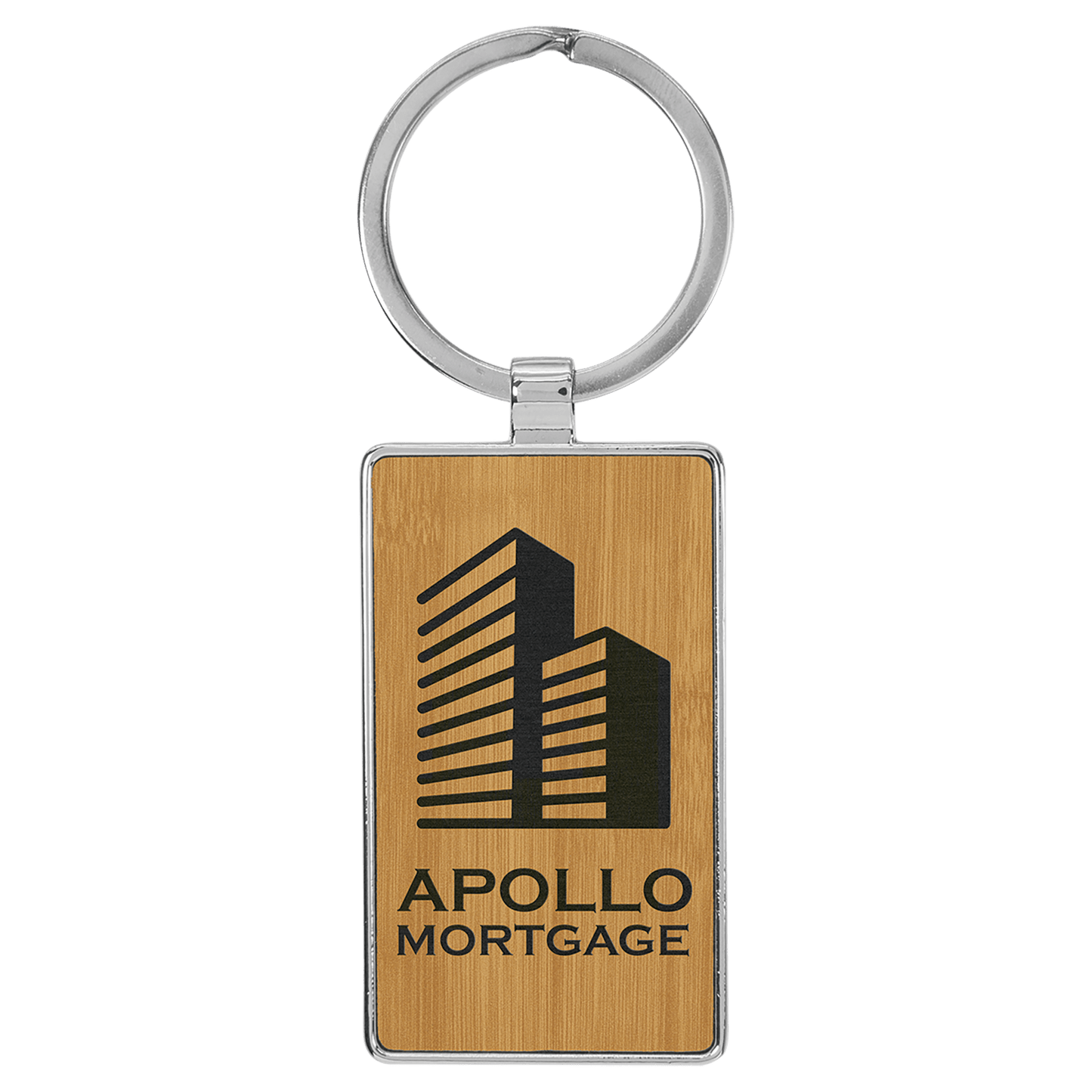 Leatherette Metal Keychain