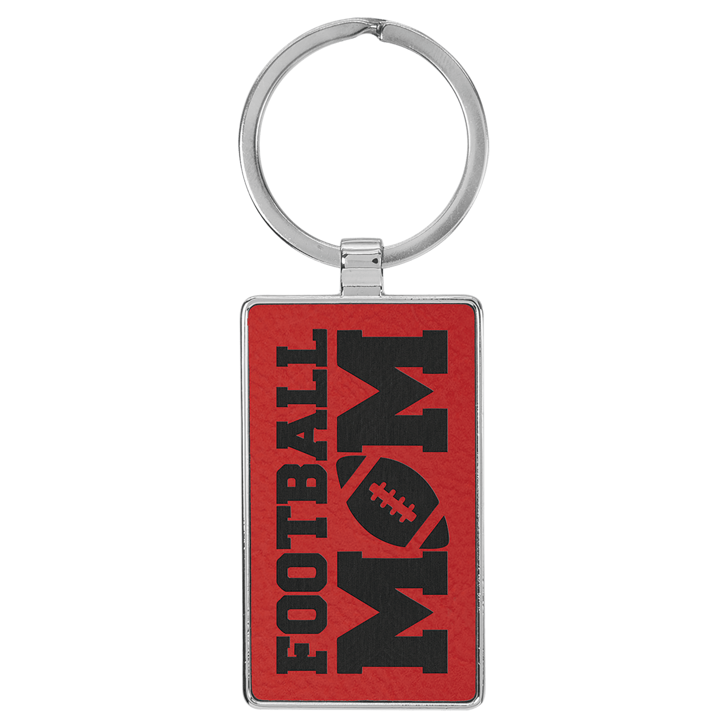 Leatherette Metal Keychain