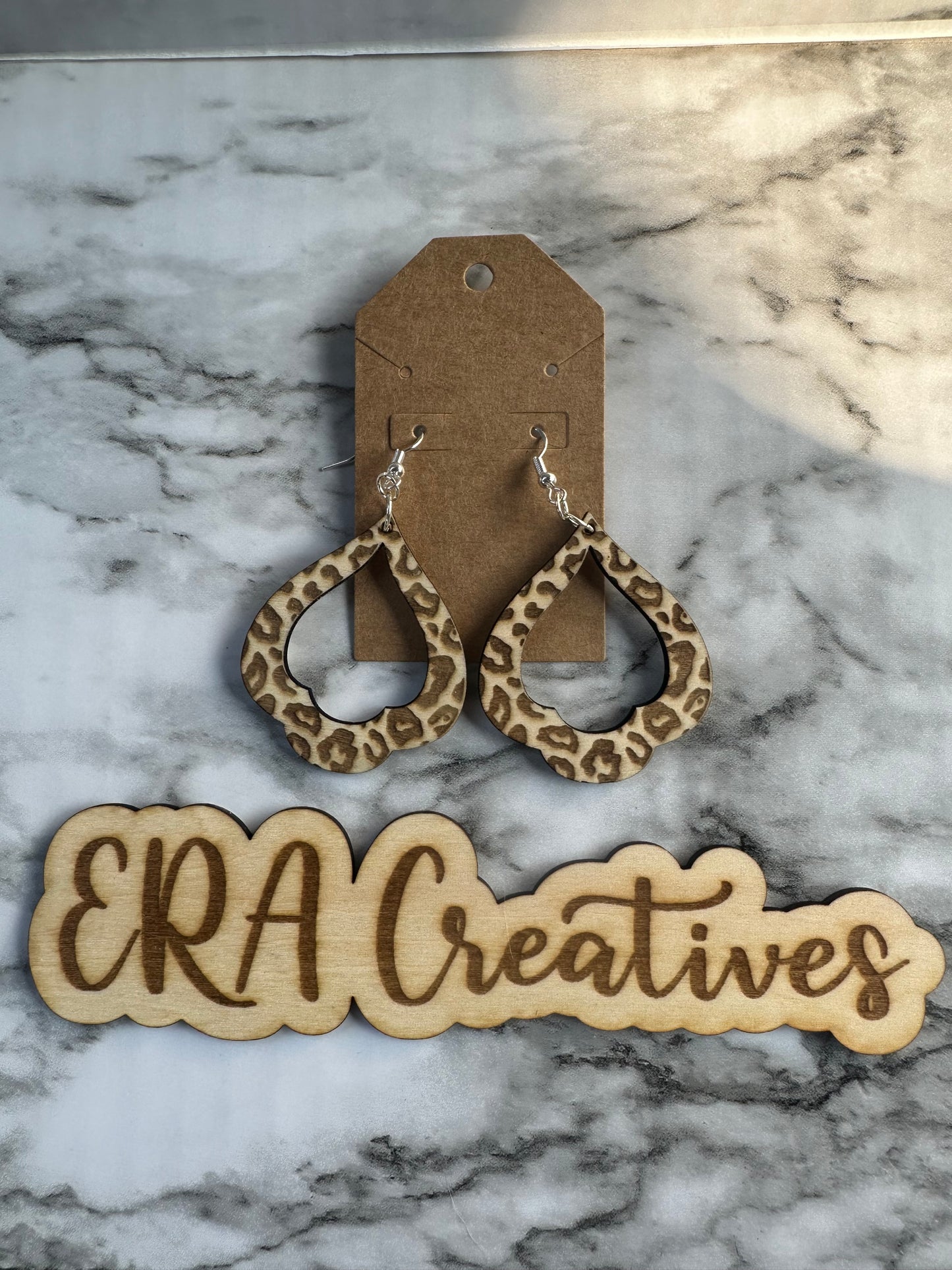 Leopard Print Laser Earrings