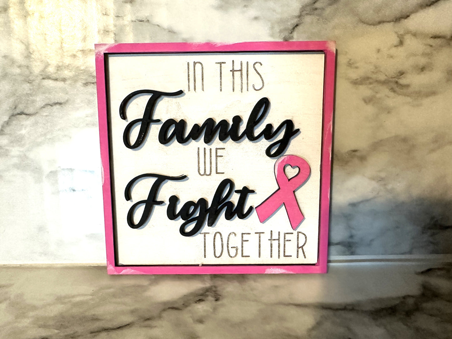 Breast Cancer Laser Wood Squares