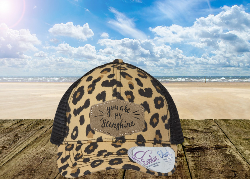 Leather Patch Women's Ponytail Hat