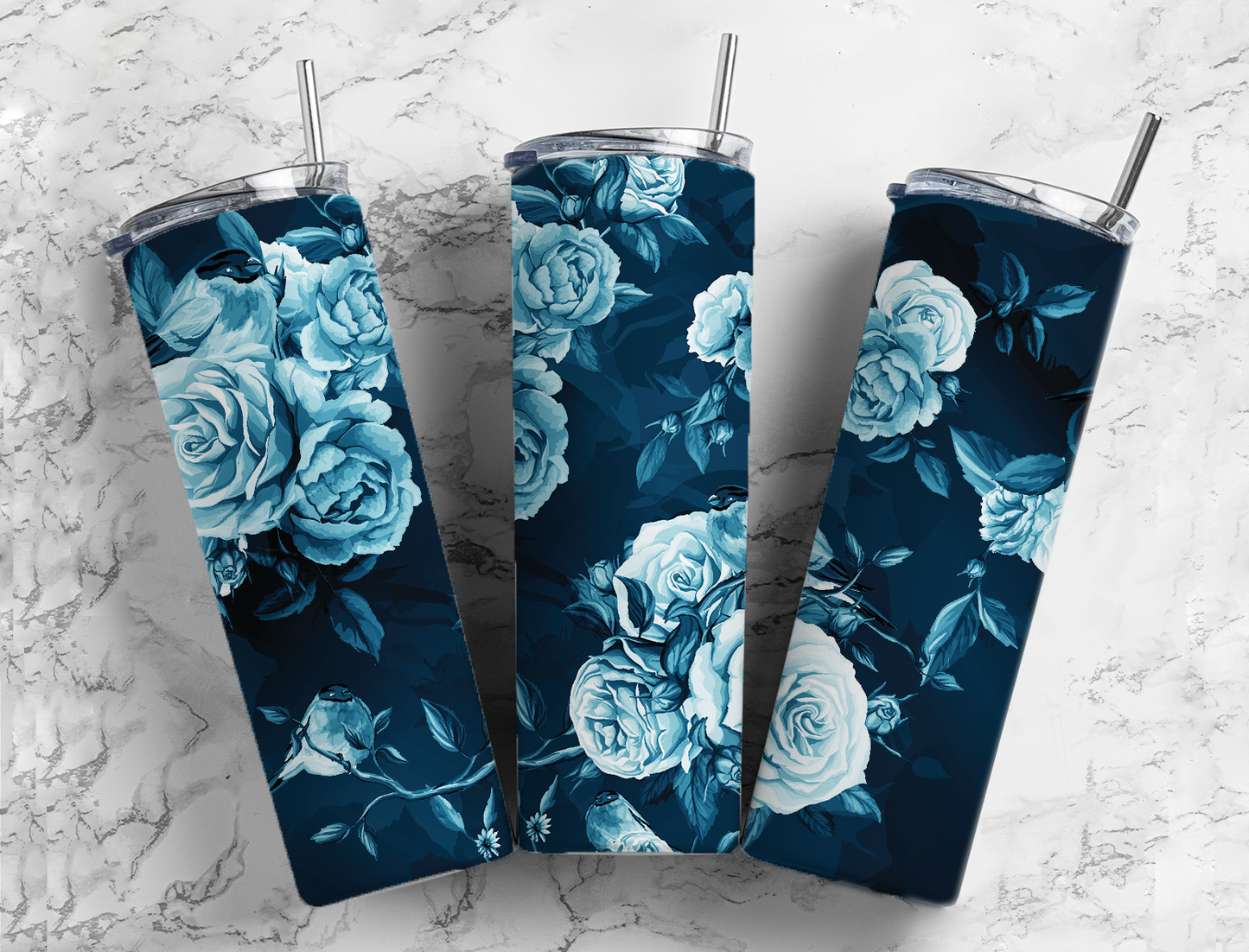 Blue Floral Journal/Pen/Tumbler Sets