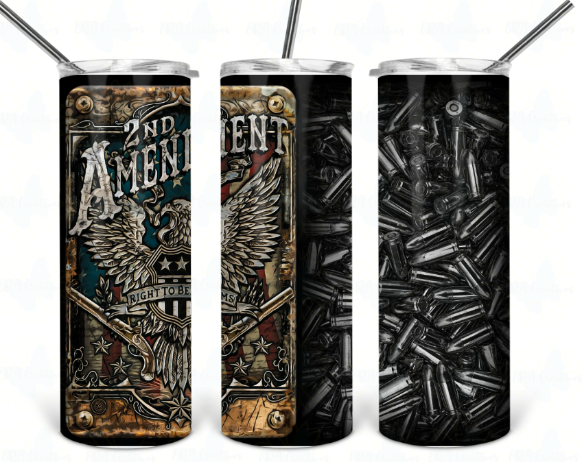 2nd Amendment Bullets Eagle Tumbler