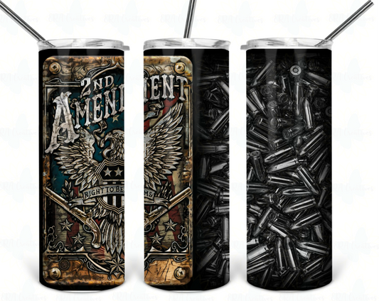 2nd Amendment Bullets Eagle Tumbler
