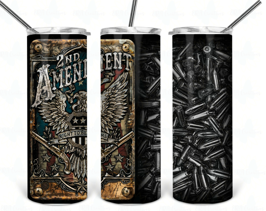 2nd Amendment Bullets Eagle Tumbler