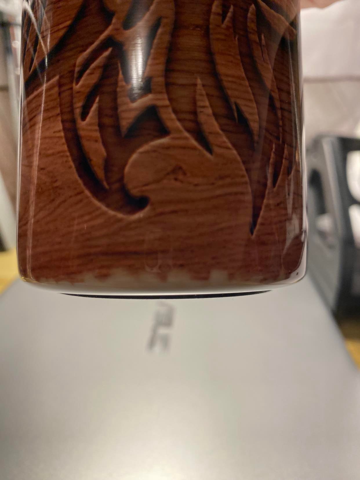 Whoopsie Tumbler Wood Highland Cow