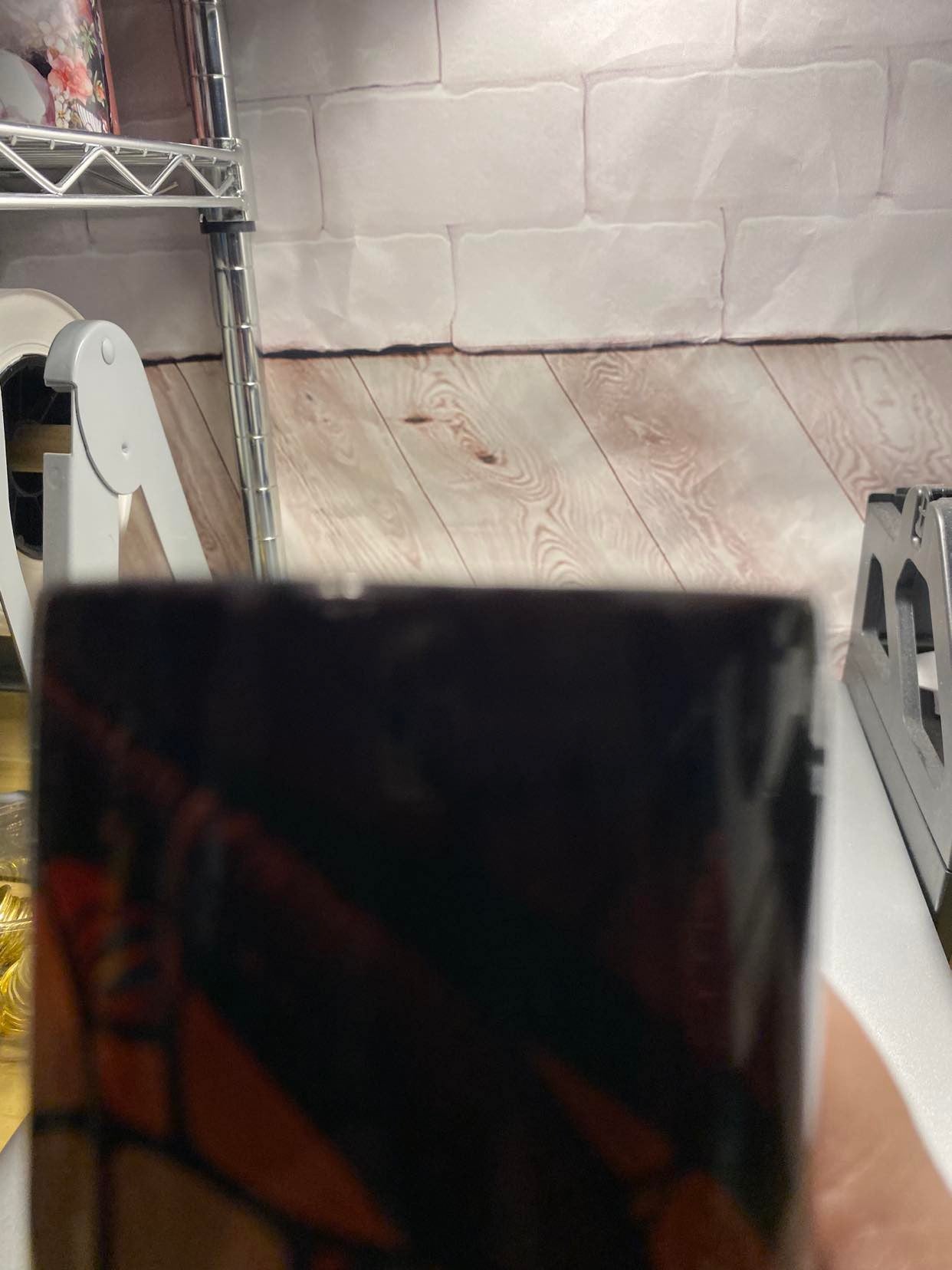 Whoopsie Tumbler Stained Glass Rose on Shimmer Tumbler