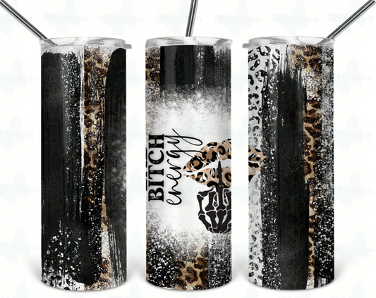 Bad Bitch Energy Black Tumbler