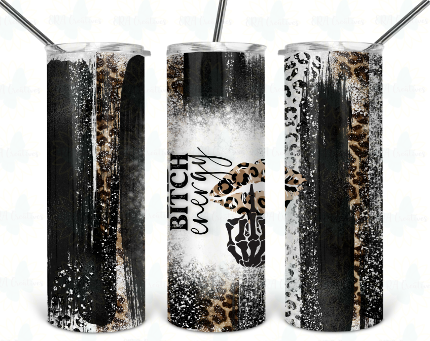 Bad Bitch Energy Black Tumbler