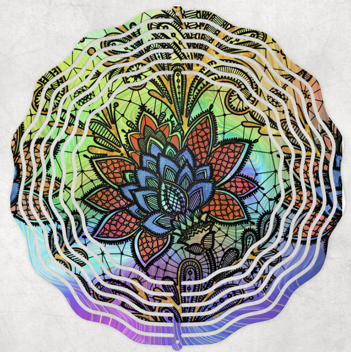 Lotus Flower Wind Spinner