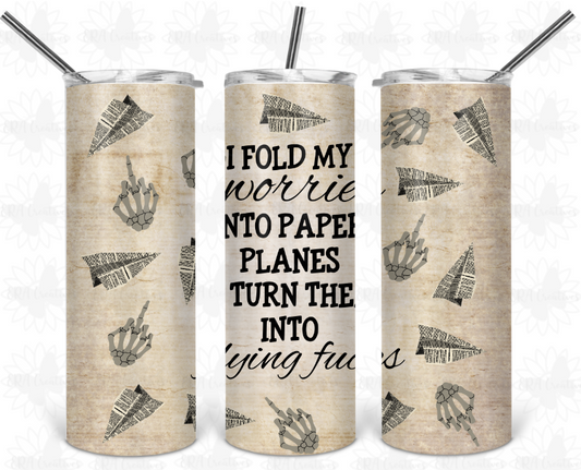Paper Plane Flying Fucks Tumbler