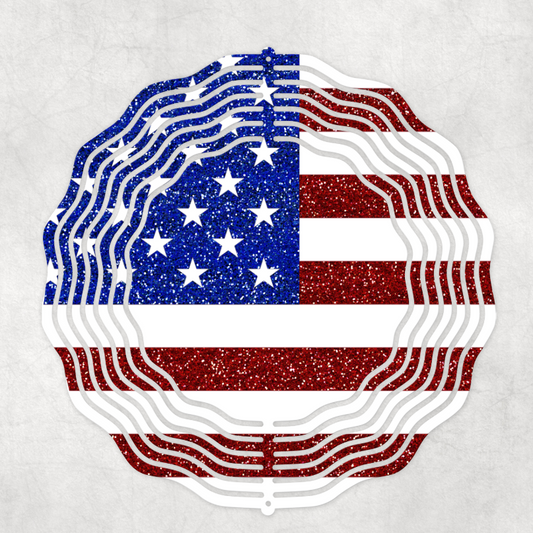 American Flag Wind Spinner