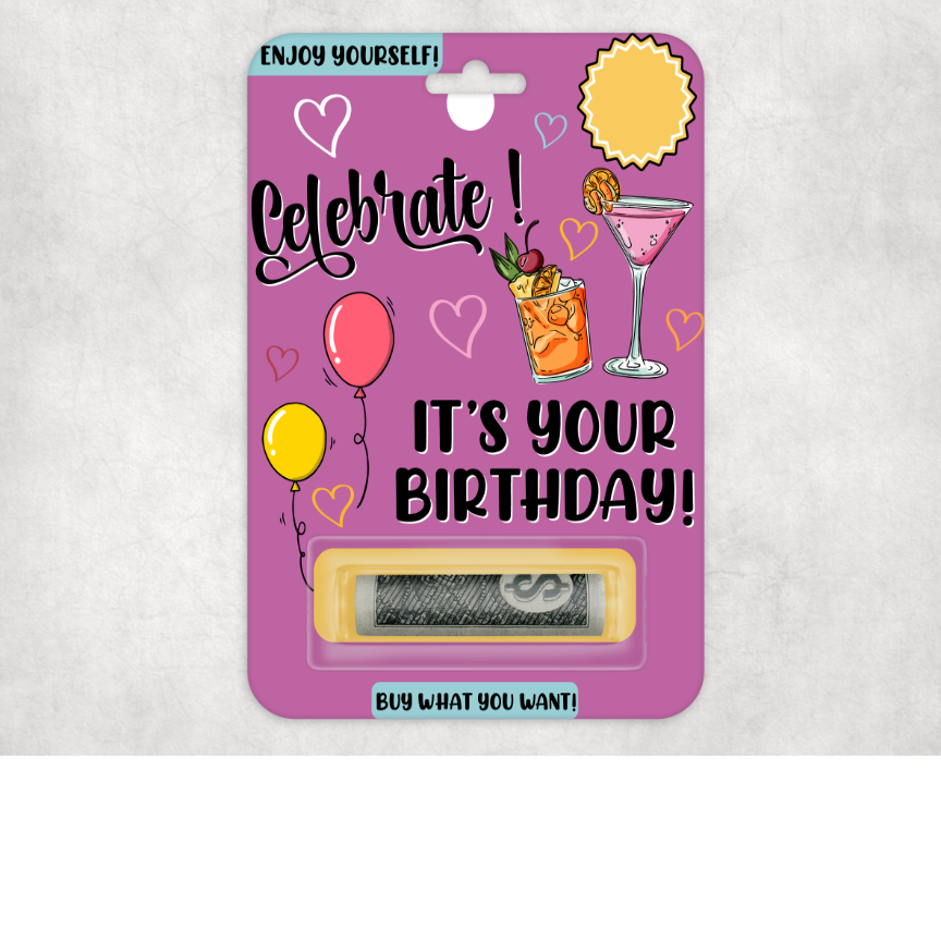 Happy Birthday Celebrate Money Gift Card (Money/Cash Not Included)