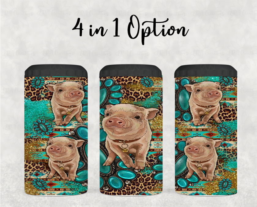 Turquoise Pig Tumbler