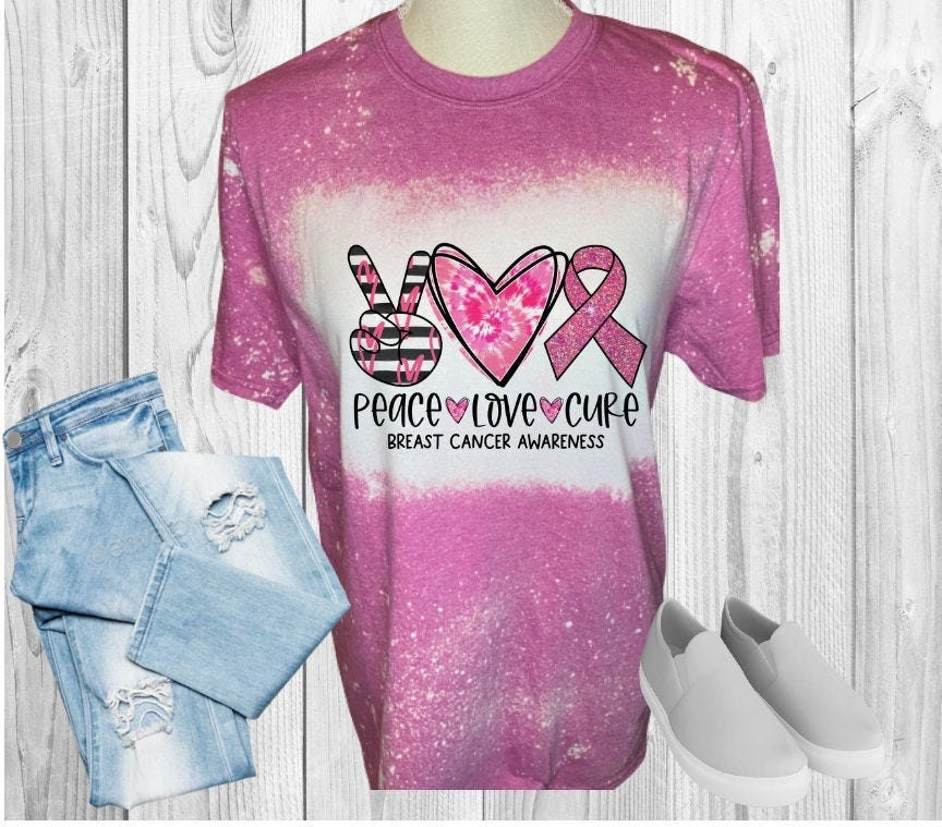 Peace Love Cure Bleached T-Shirt