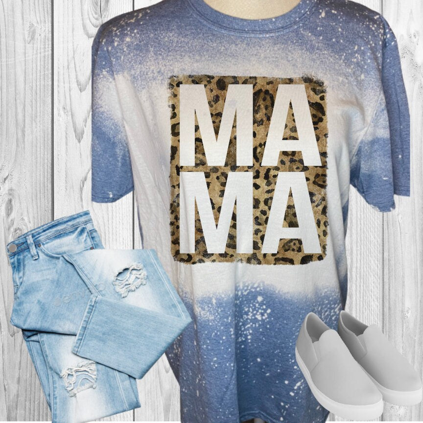 Mama Leopard Bleached T-Shirt