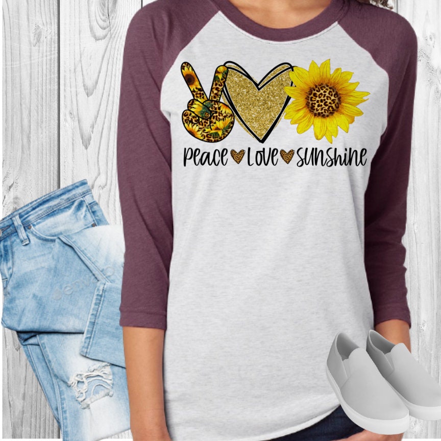 Peace Love Sunshine Raglan