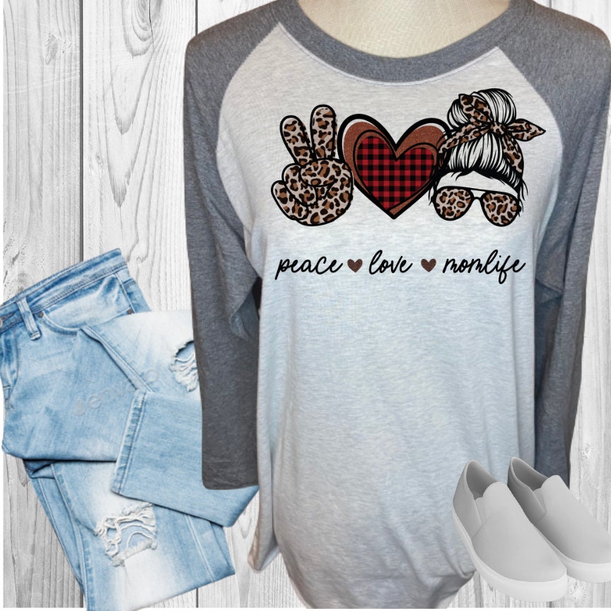Peace Love Momlife Raglan