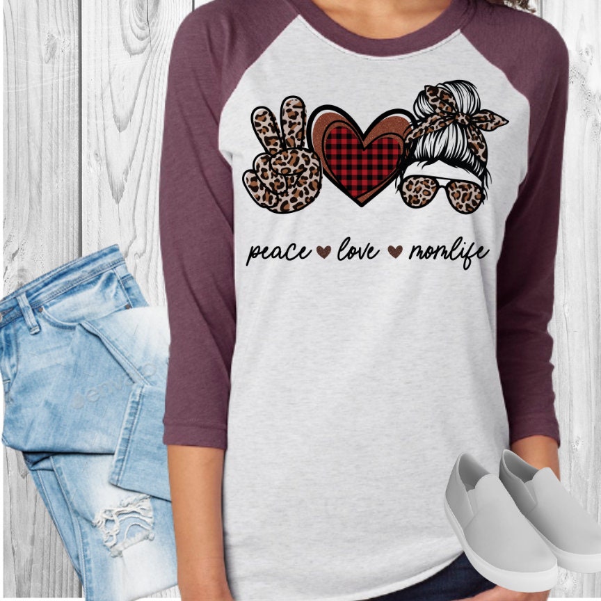 Peace Love Momlife Raglan