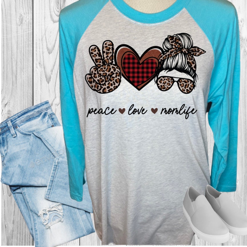 Peace Love Momlife Raglan