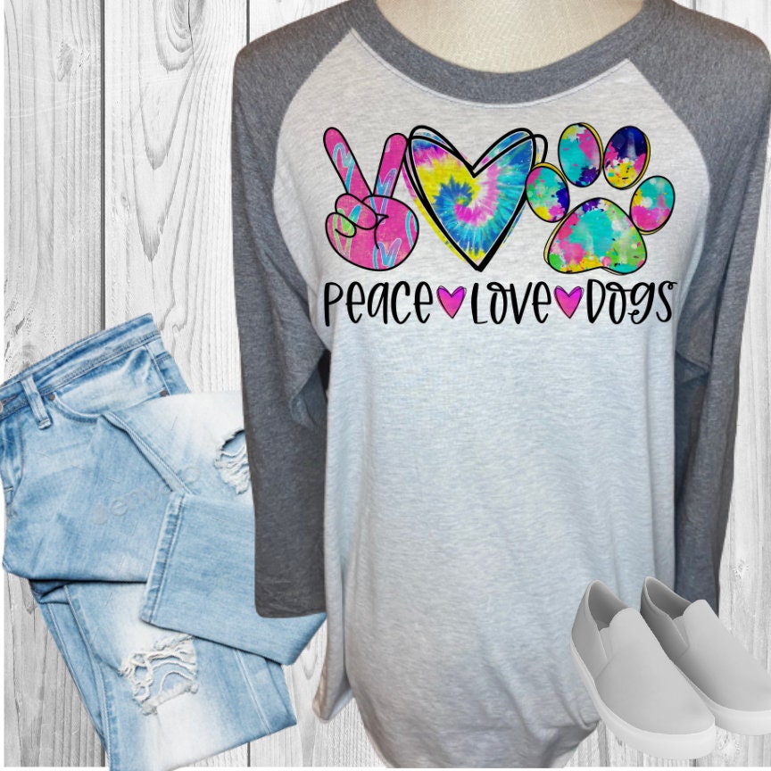 Peace Love Dogs Raglan