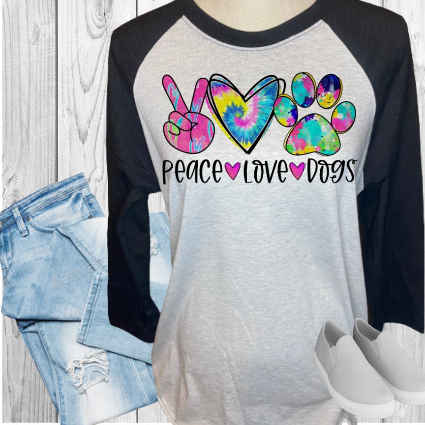 Peace Love Dogs Raglan