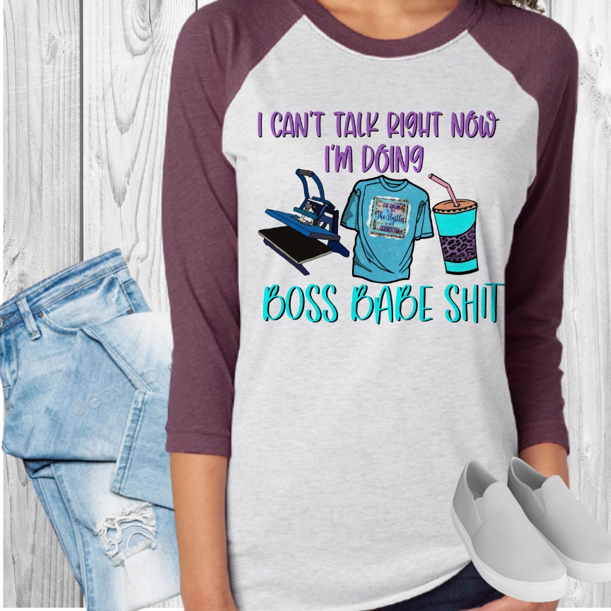Can't Talk Doing Boss Babe Shit Raglan