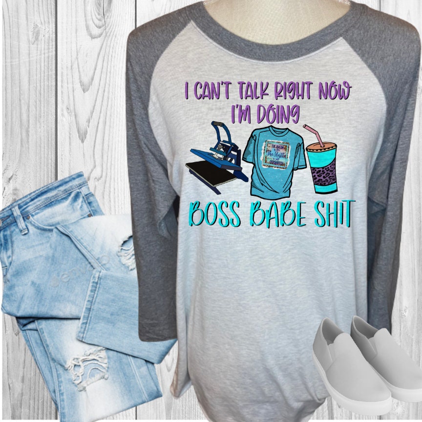 Can't Talk Doing Boss Babe Shit Raglan