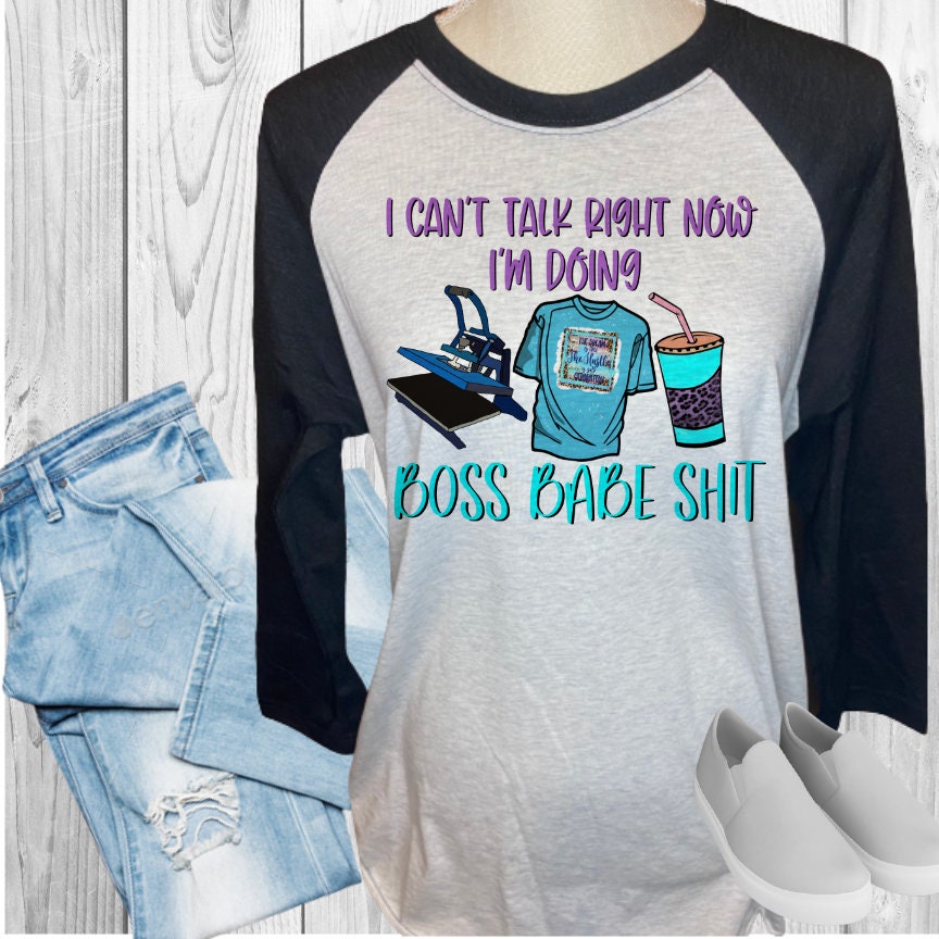 Can't Talk Doing Boss Babe Shit Raglan