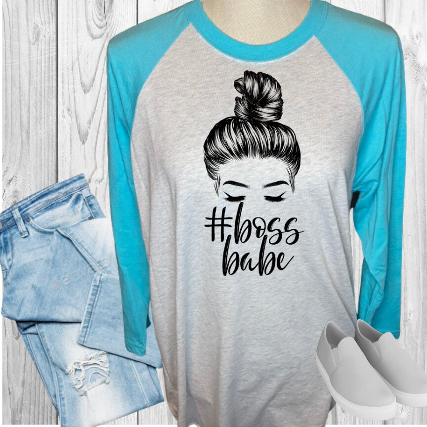 BOSS BABE Woman's Face Raglan