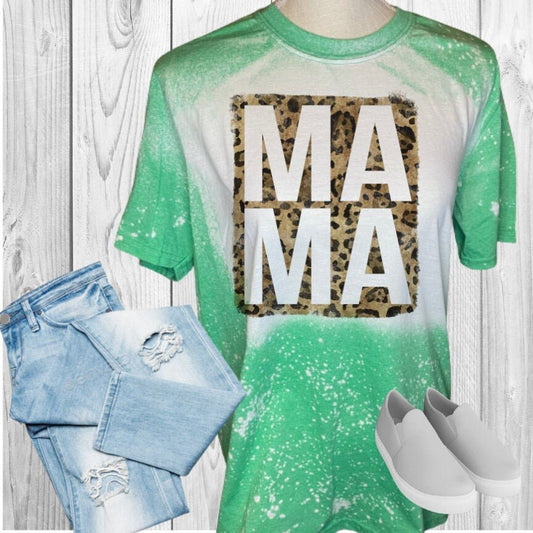 Mama Leopard Bleached T-Shirt