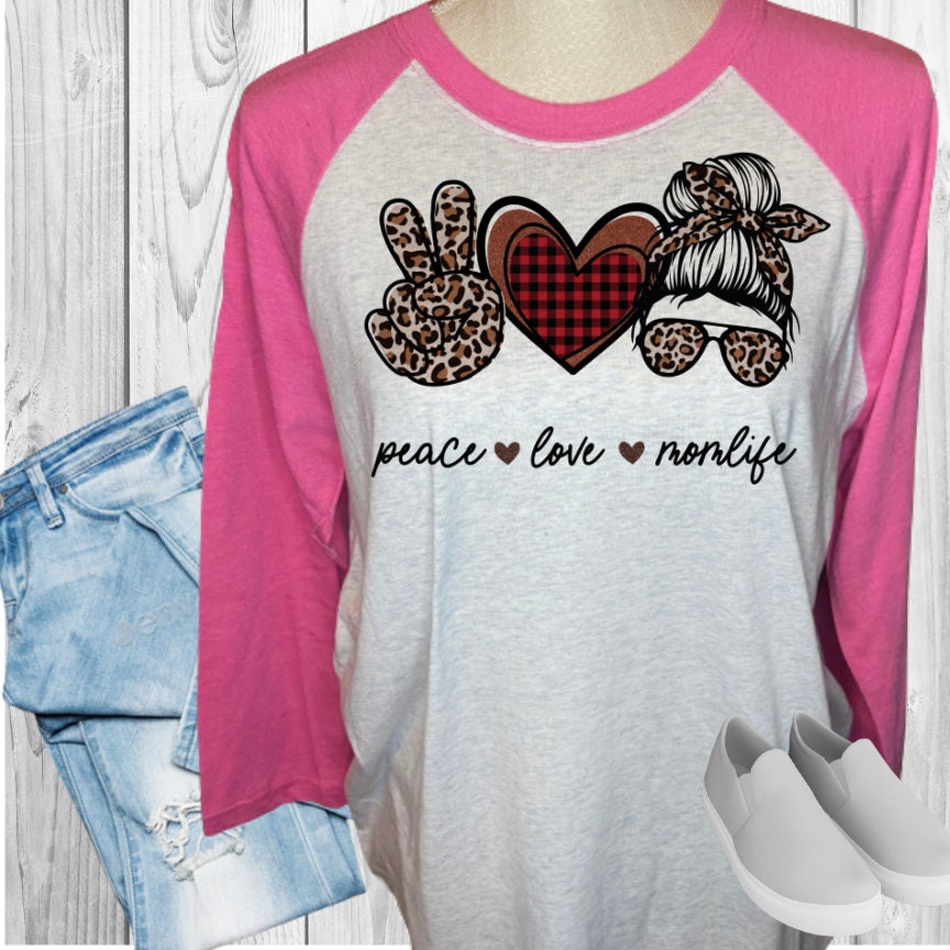 Peace Love Momlife Raglan