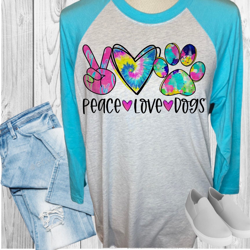 Peace Love Dogs Raglan