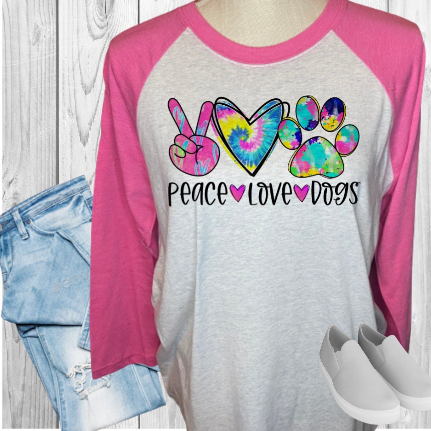 Peace Love Dogs Raglan