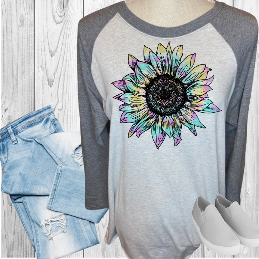 Pastel Sunflower Raglan