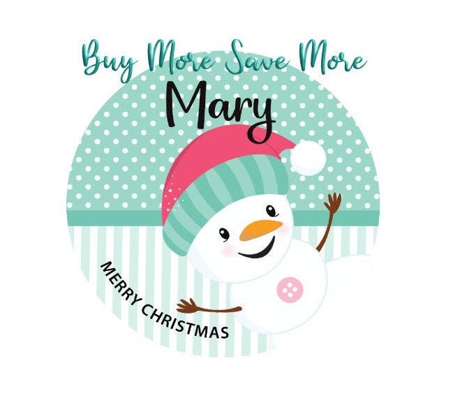 Christmas Snowman Name Ornament For Girls Personalized