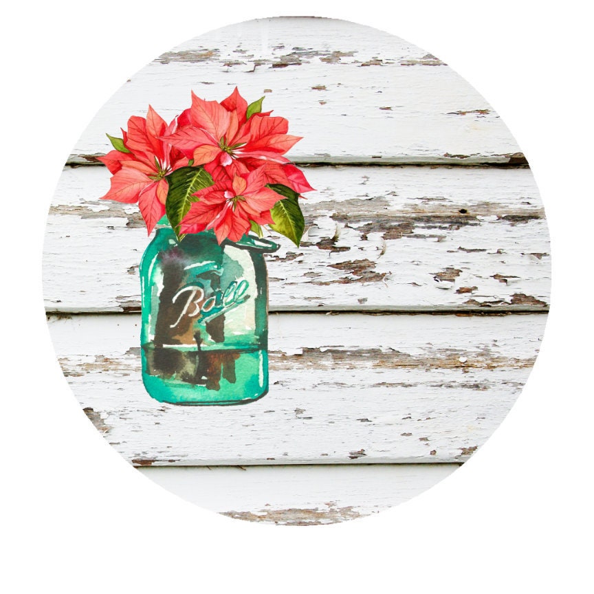 Mason Jar Wood Personalized Ornament