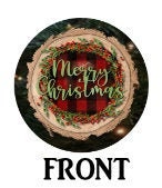 Merry Christmas Wood Slice Personalized Ornament