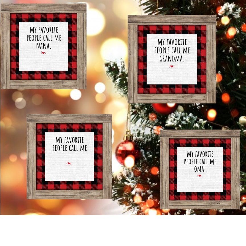 My Favorite People Call Me Grandma Christmas Ornament