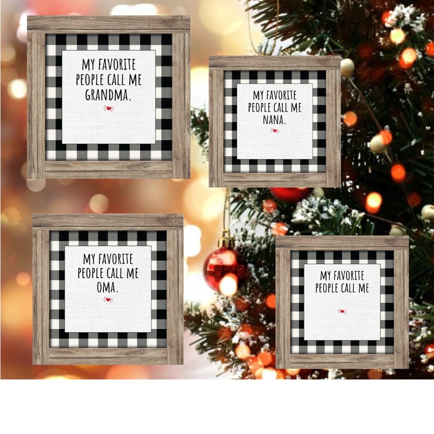 My Favorite People Call Me Grandma Christmas Ornament