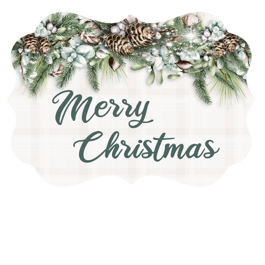 Shabby Christmas Personalized Ornament