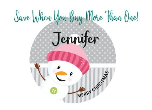 Christmas Snowman Name Ornament For Girls Personalized